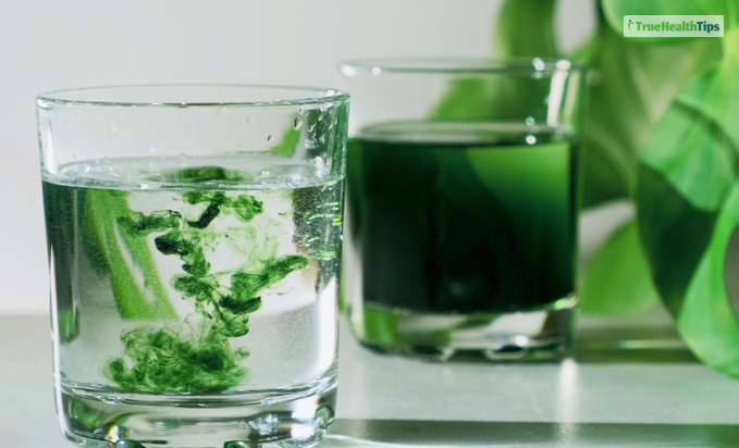 Chlorophyll drops or powders can be added to your water